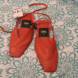 ZARA leather flats